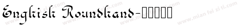Enghish Roundhand字体转换